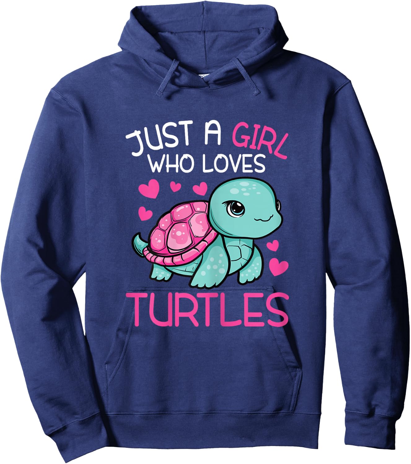 Just A Girl Who Loves Turtles Sea Turtle Lover Kids Toddlers Hoodie - Hoodie | Navy