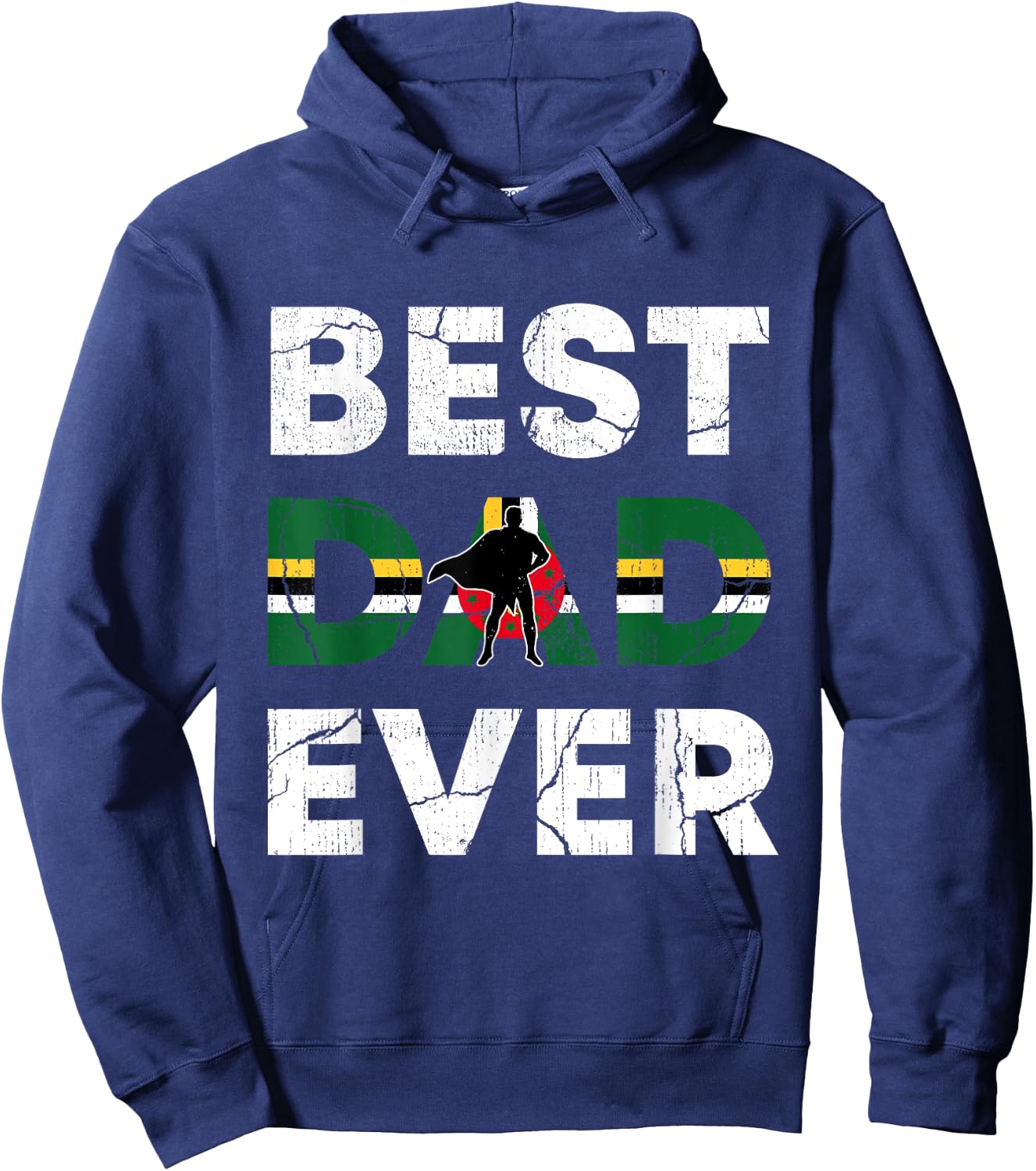 Best Dominican Dad Ever Dominica Daddy Father's Day Gift Hoodie - Hoodie | Navy