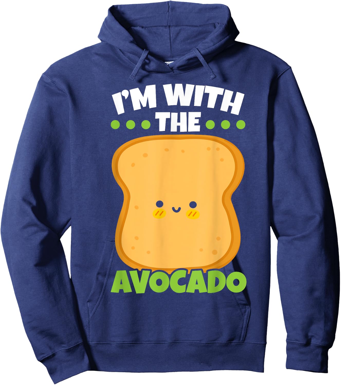 I'm With The Avocado Toast Bread Halloween Matching Couples Hoodie - Hoodie | Navy