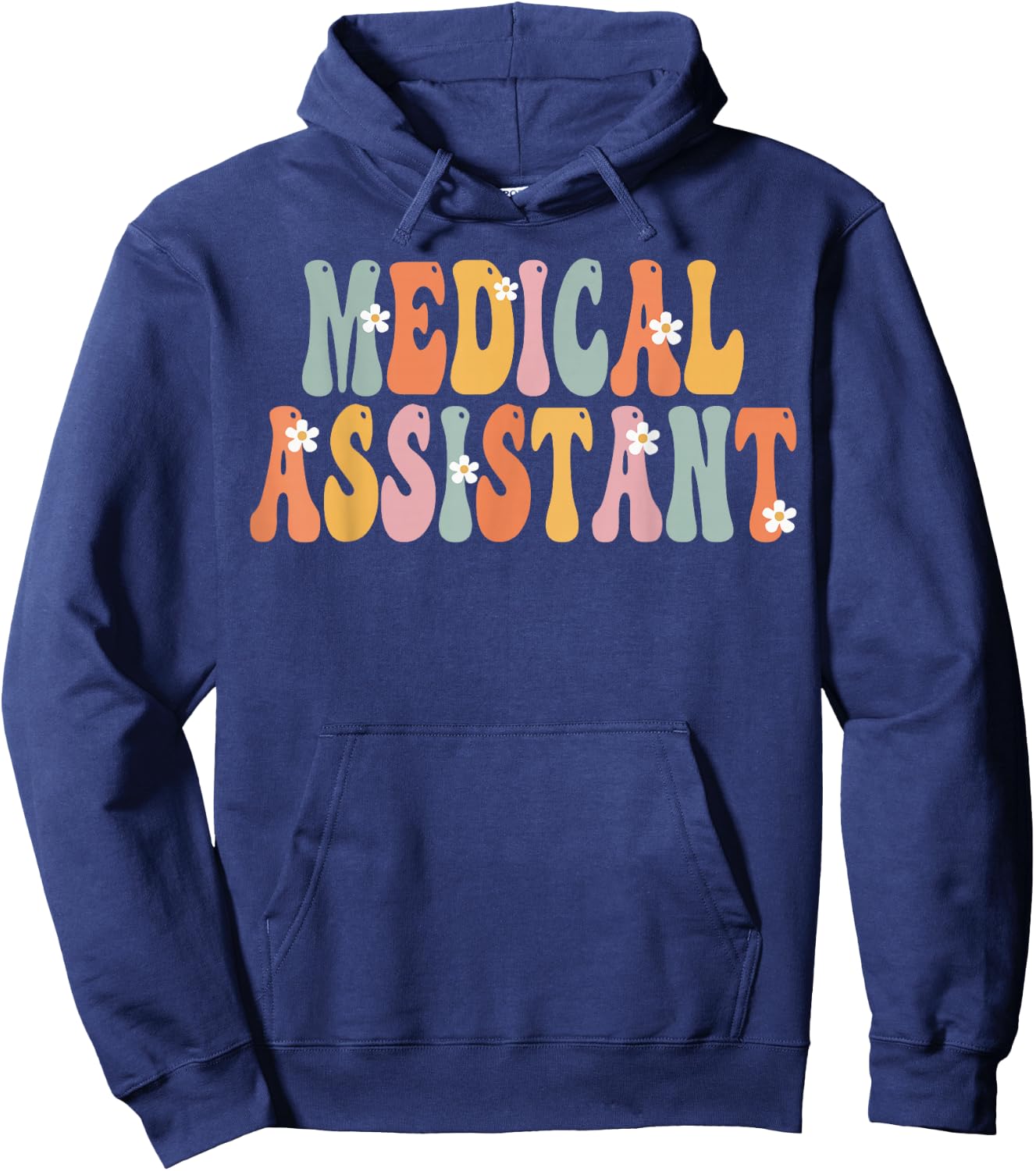 Medical Assistant Week Groovy Appreciation Day Hoodie - Hoodie | Navy