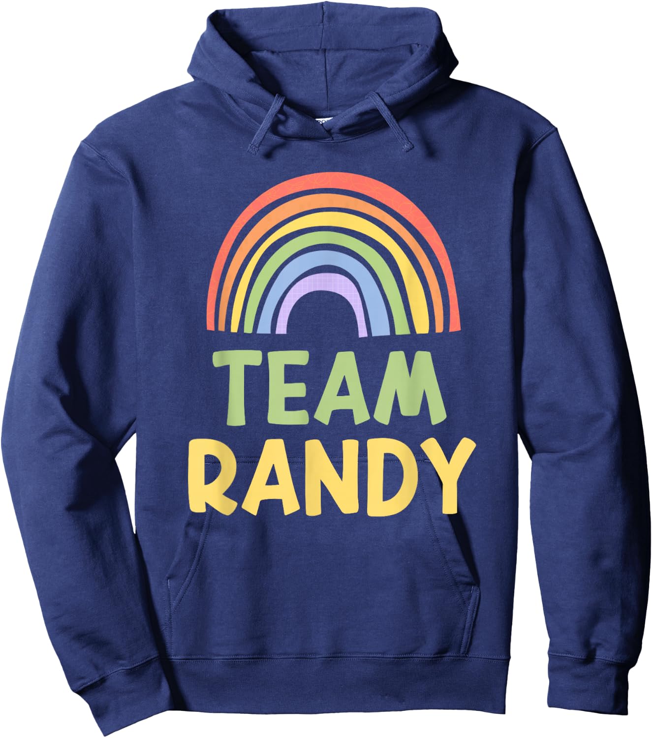 Happy Colorful Team Randy Rainbow Pride Green Yellow Hoodie - Hoodie | Navy
