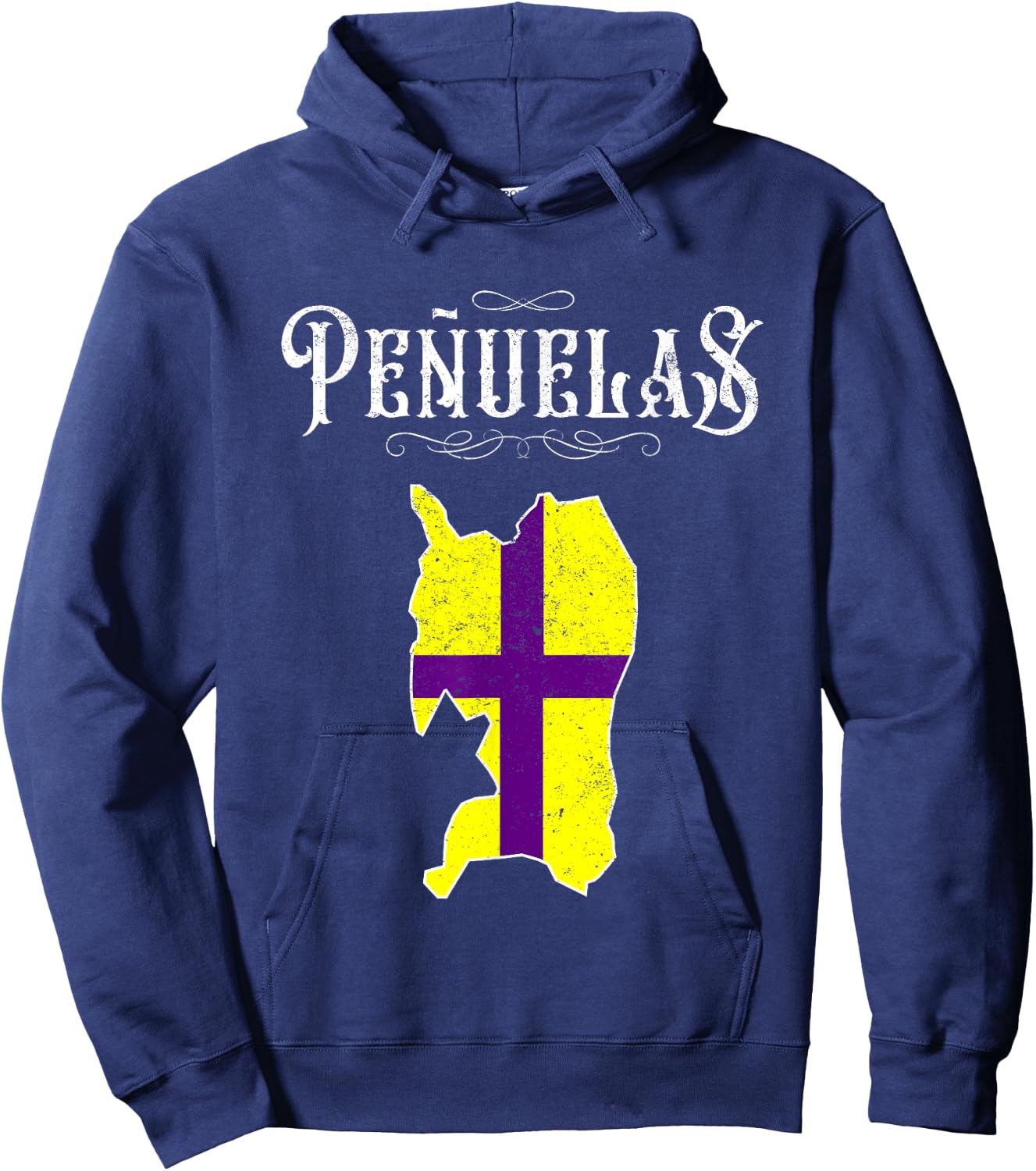 Hecho En Penuelas Camisas de Puerto Rico Hoodie - Hoodie | Navy