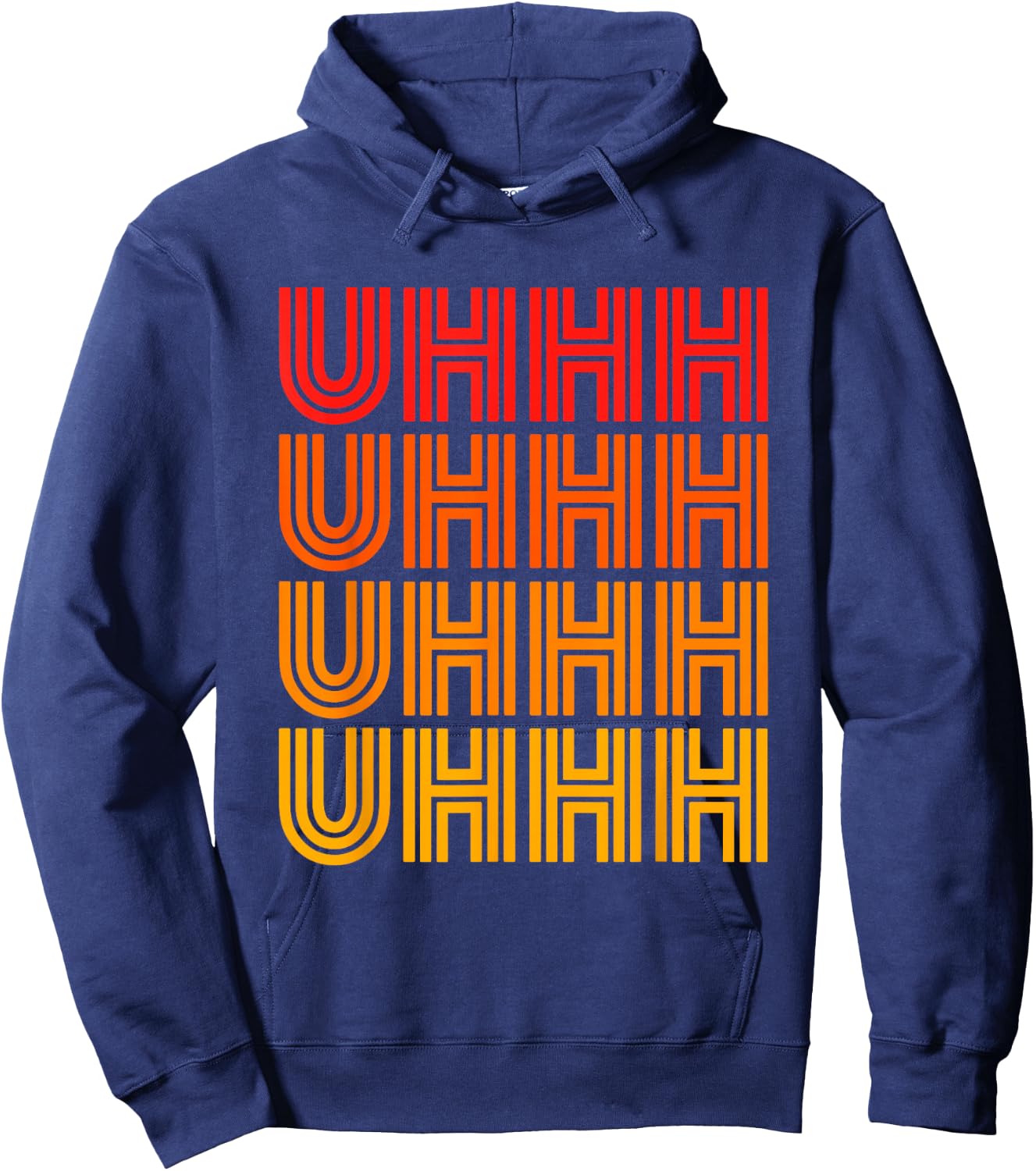 Uhhh Funny Uh Uhh Ponder Um Hmm Think Awkward Silly Word Wow Hoodie - Hoodie | Navy