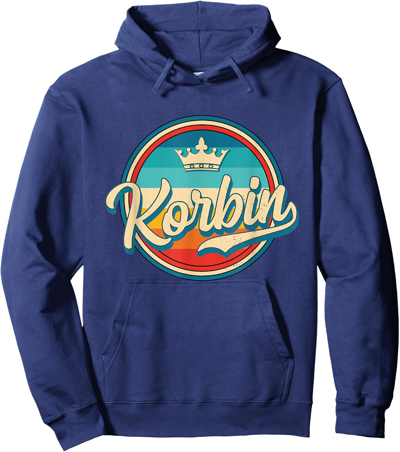 Korbin retro personal name funny vintage first name Korbin Hoodie - Hoodie | Navy