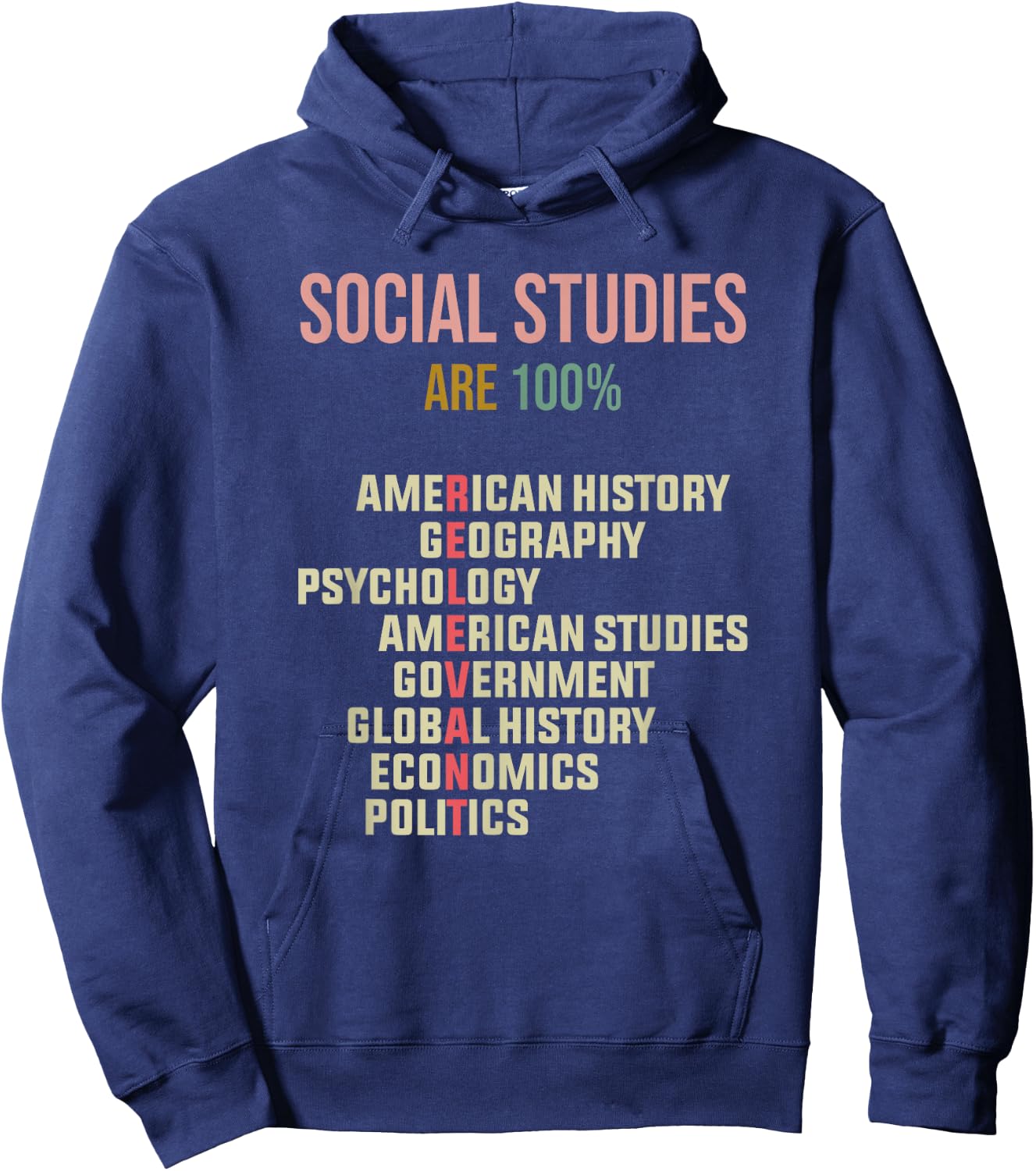World History Classroom Social Studies History Teacher Hoodie - Hoodie | Navy