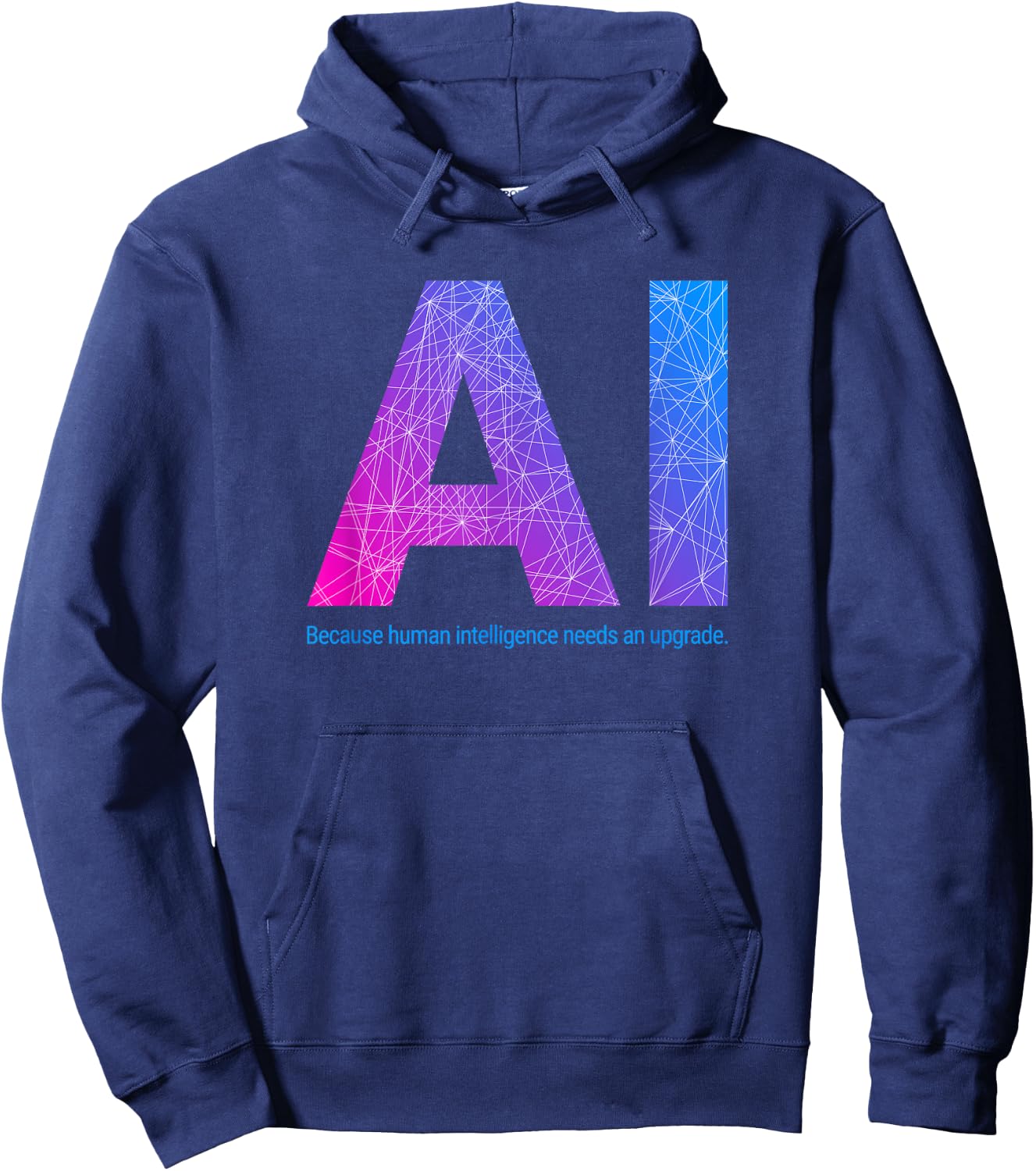 AI Artificial Intelligence Funny Design Hoodie - Hoodie | Navy