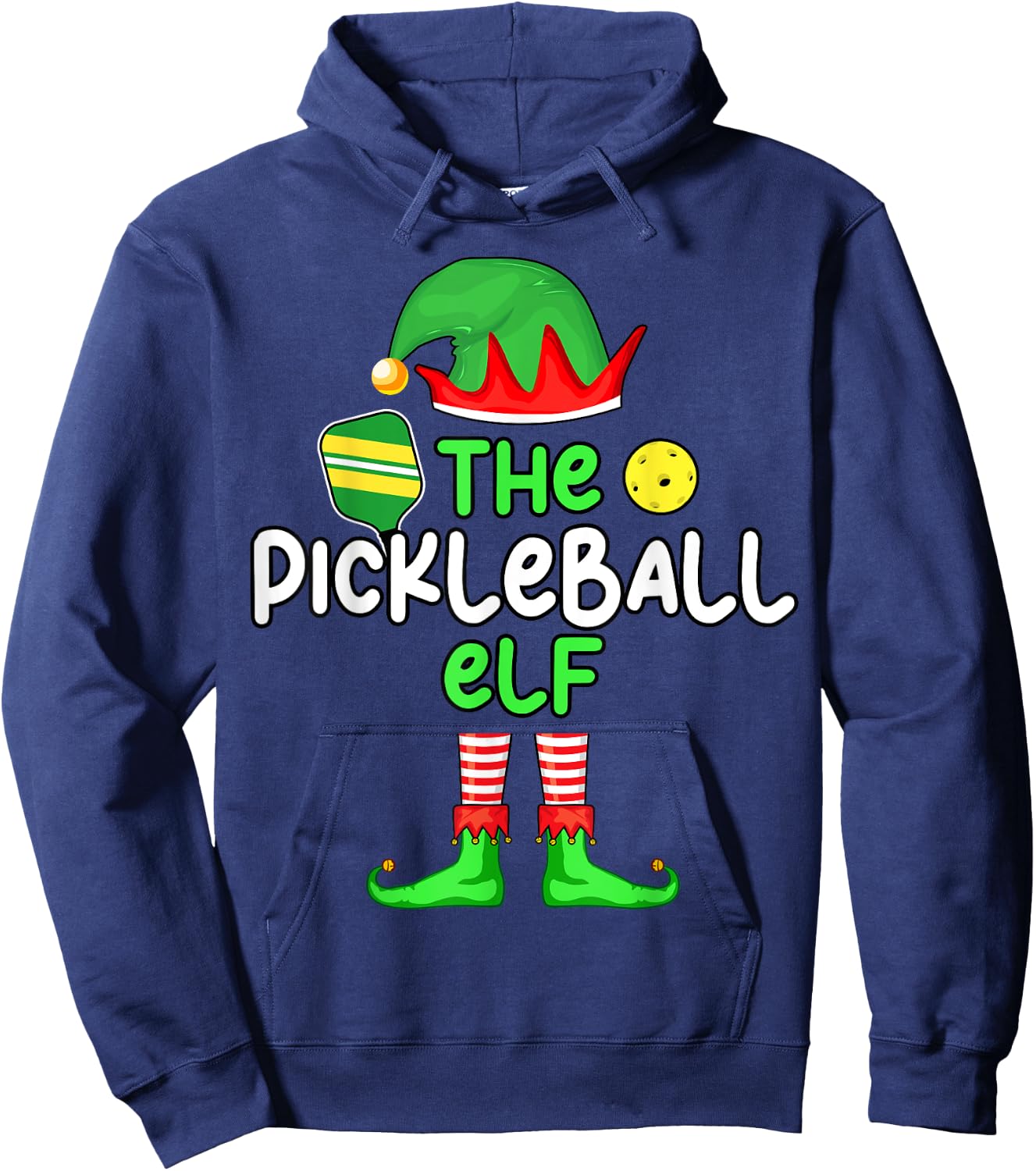 I'm The Pickleball Elf Christmas Family Matching Pajama Hoodie - Hoodie | Navy