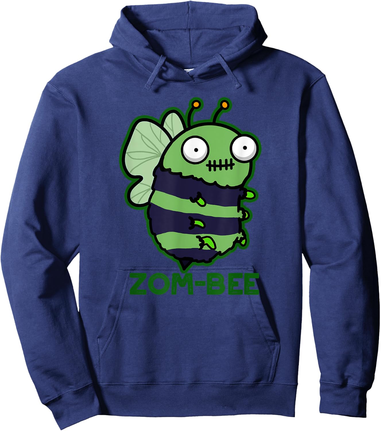Zom-bee Funny Zombie Bee Pun Hoodie - Hoodie | Navy