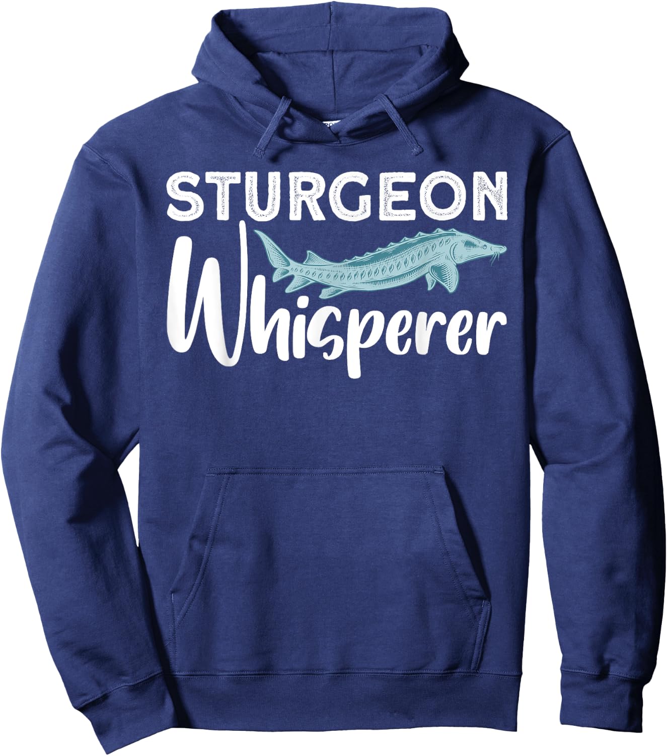 Funny Fishing Design Women Sturgeon Fishing Lovers Hoodie - Hoodie | Navy
