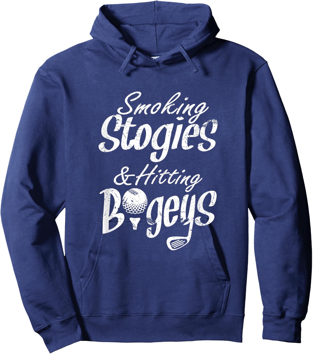 Smoking Stogies & Hitting Bogeys | Funny Guys Golfing Trip Hoodie - Hoodie | Navy