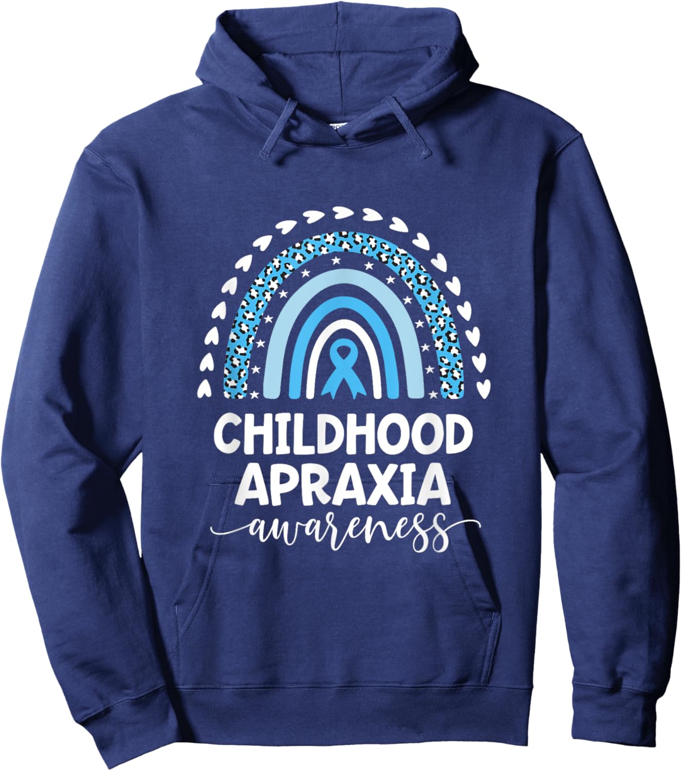 Childhood Apraxia Love Support Apraxia Awareness Hoodie - Hoodie | Navy