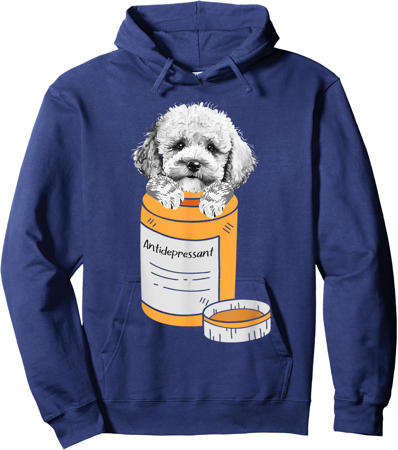Antidepressant - Poodle Owner Puppy Animal Lover Teacup Dog Women Hoodie - Hoodie | Navy