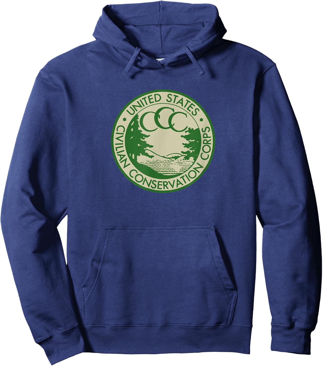 Civilian Conservation Corps CCC Logo Retro Outdoors 1930s Hoodie - Hoodie | Navy