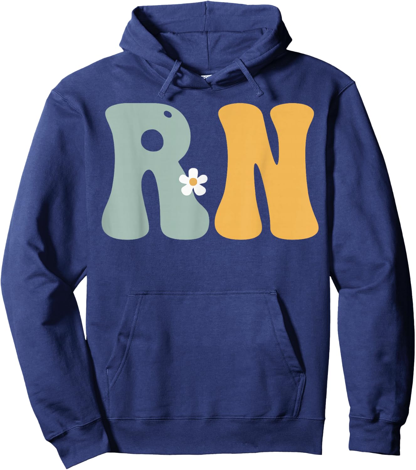 RN Registered Nurse Week Groovy Appreciation Day Hoodie - Hoodie | Navy