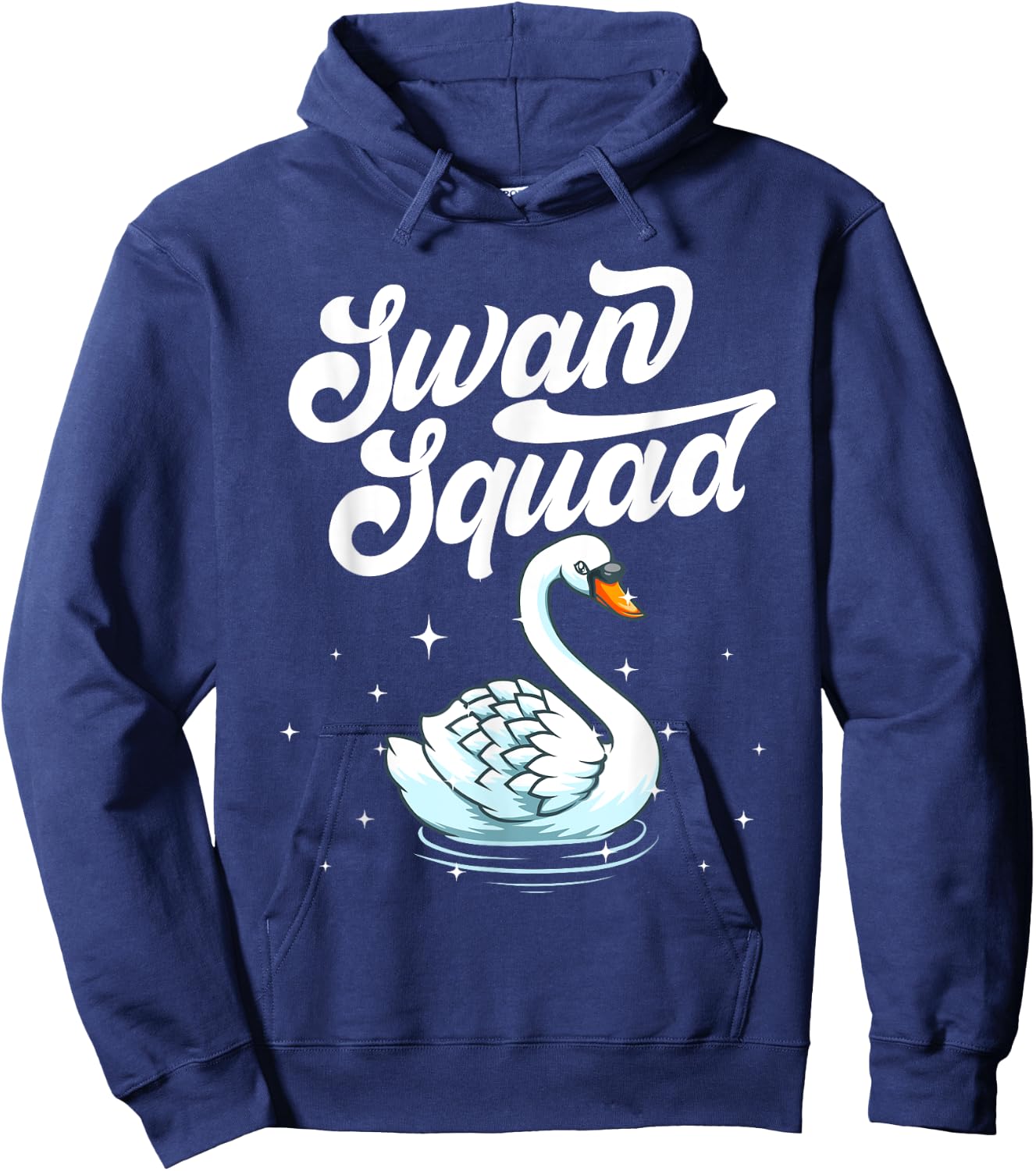 Cool Swan Art Women Bird Watcher Waterfowl Lake Swan Hoodie - Hoodie | Navy