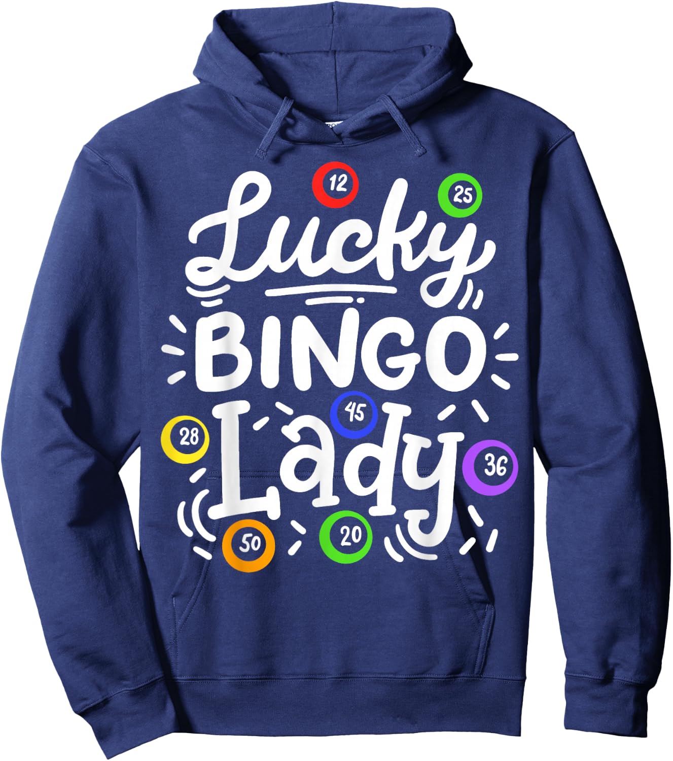 Bingo Lucky Bingo Lady Hoodie - Hoodie | Navy