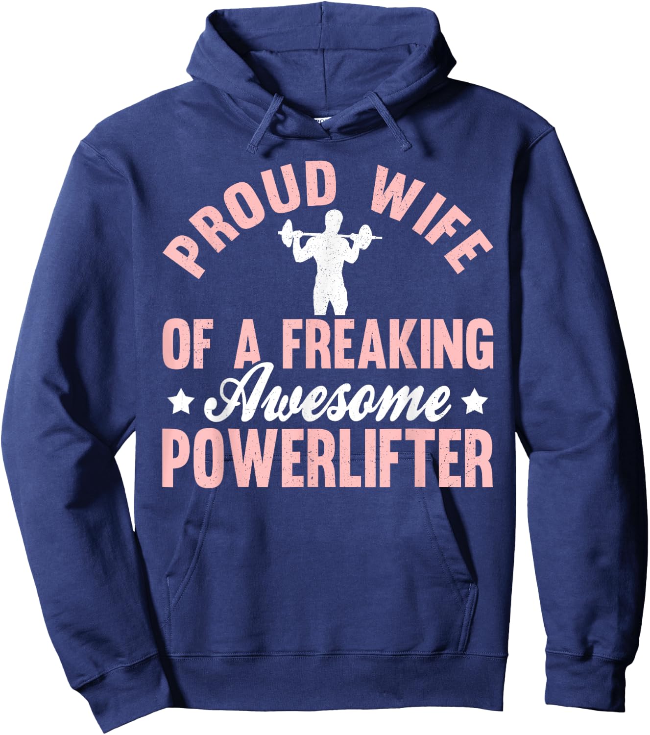 Powerlifter Powerlifting Power Lifting Strongman Wife Hoodie - Hoodie | Navy