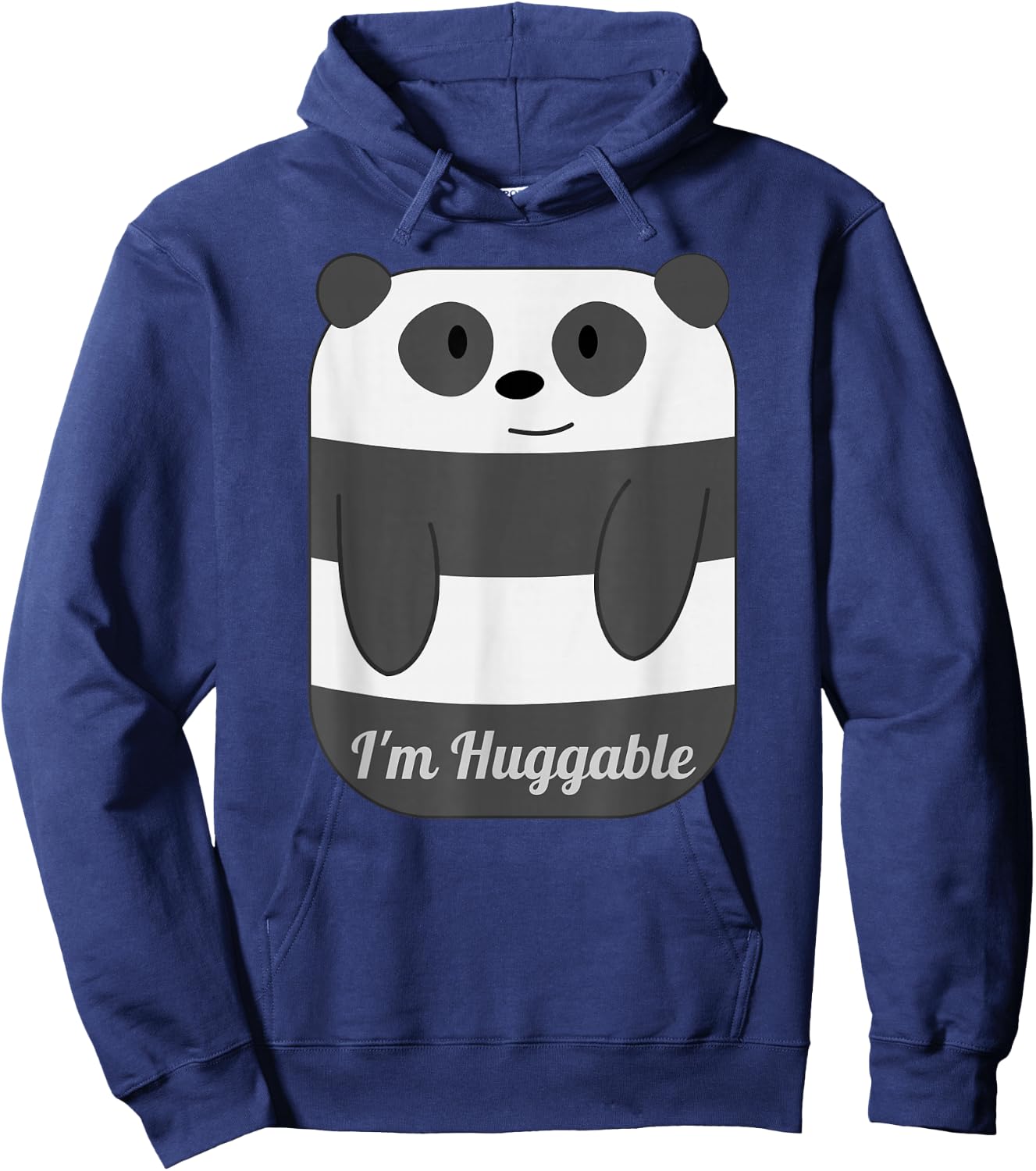 Adorable I'm Huggable Panda Hoodie - Hoodie | Navy