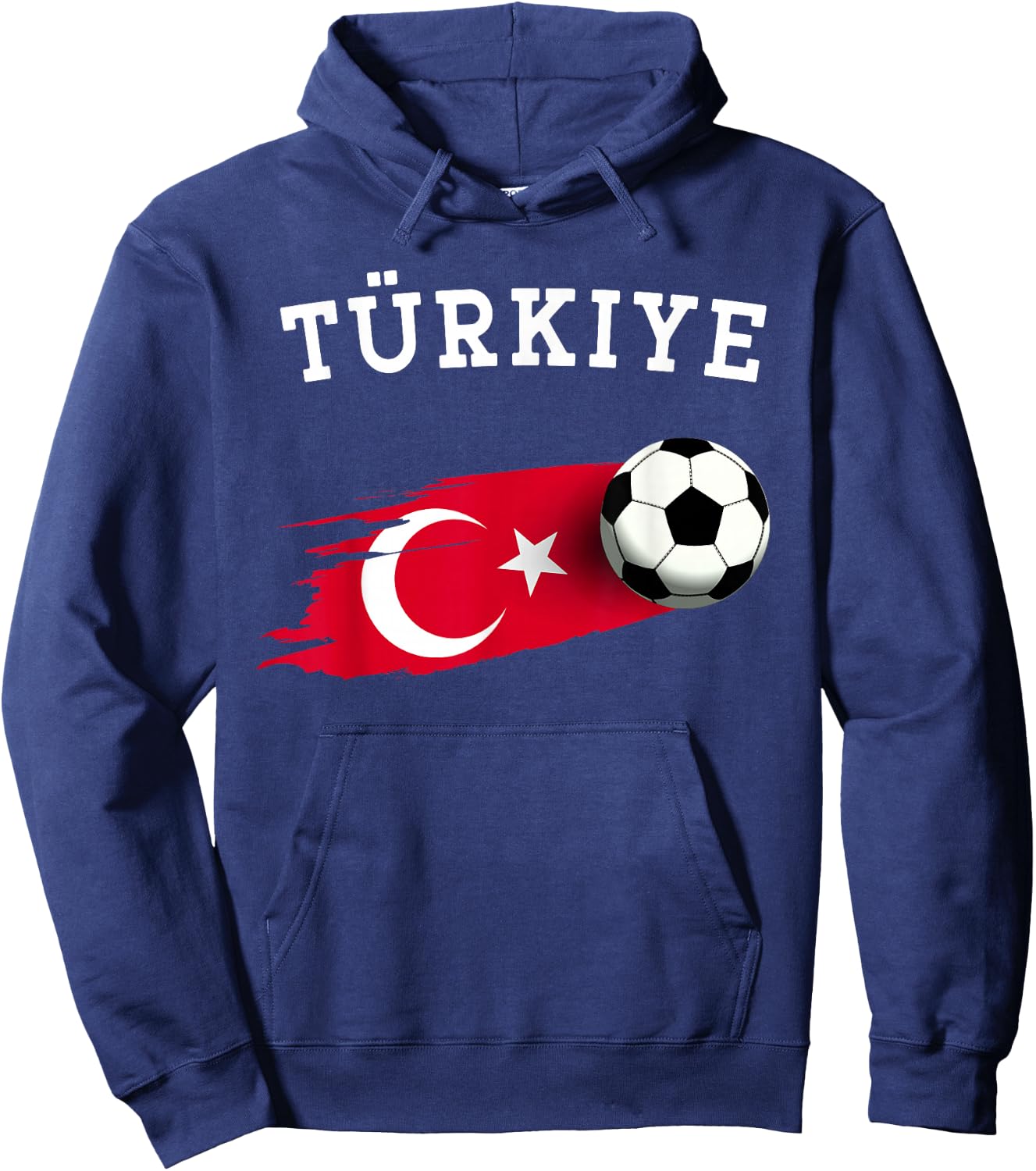 Turkish Flag Turkey Flag Turkish Soccer Turkish Football Hoodie - Hoodie | Navy