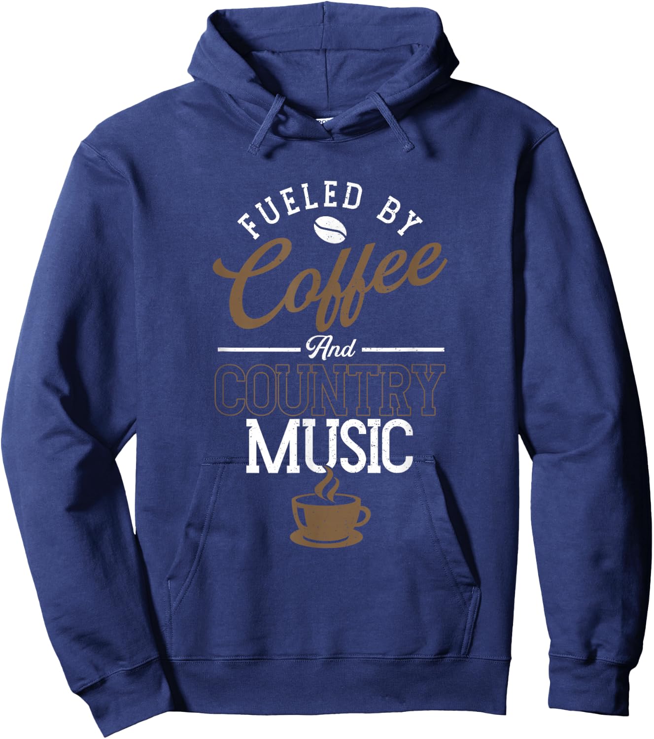 Fueled By Coffee And Country Music | Line Dancing Hoodie - Hoodie | Navy