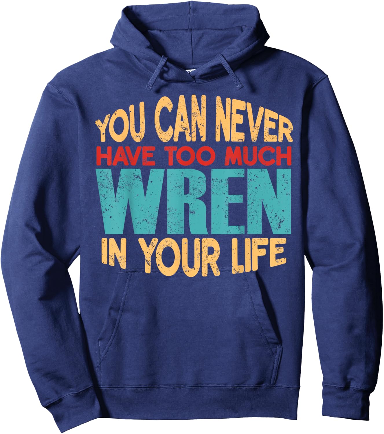 Funny Wren Personalized First Name Joke Item Hoodie - Hoodie | Navy