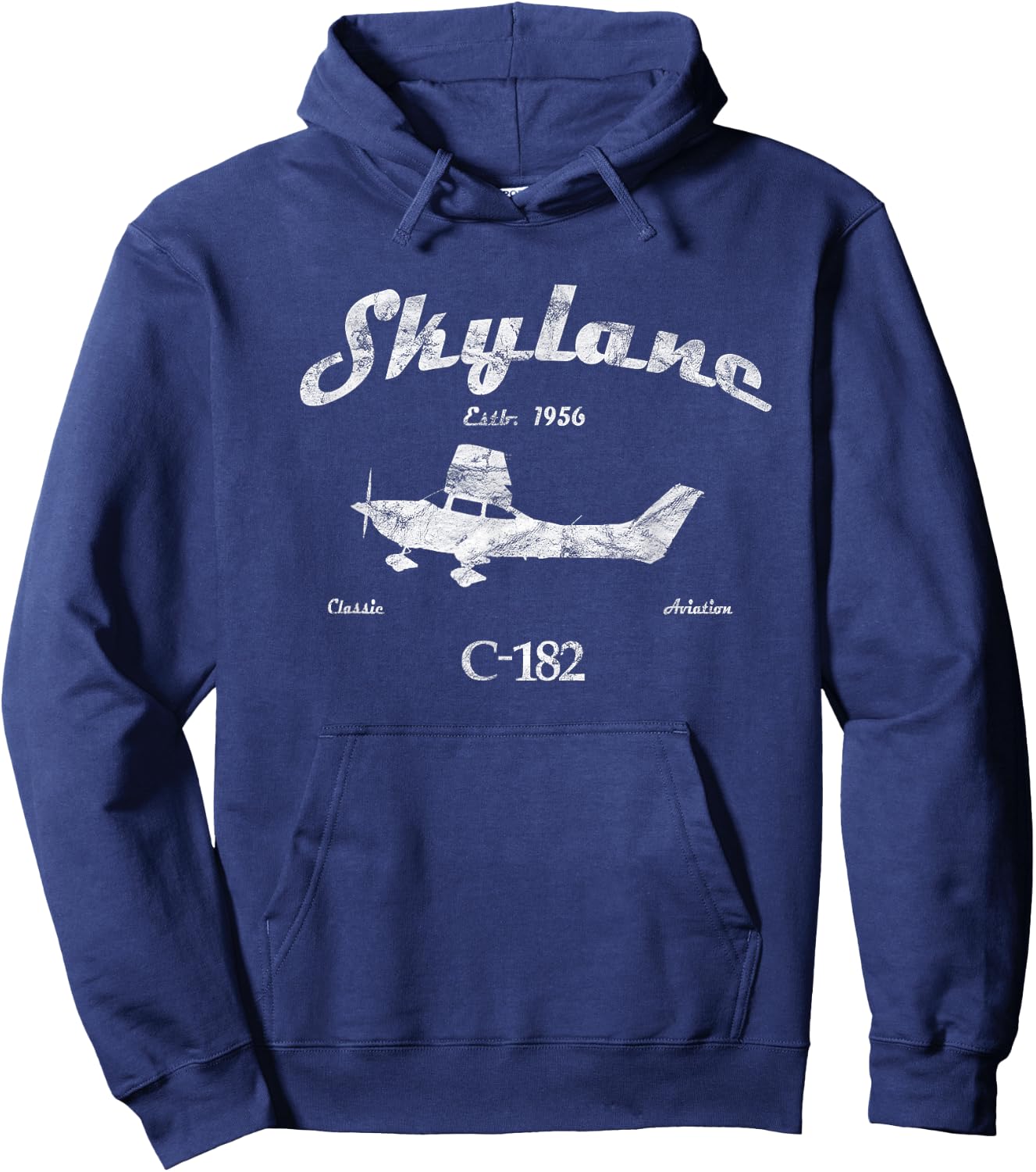 182 Skylane Airplane "Since 1956" Classic Aviation Pilot Hoodie - Hoodie | Navy