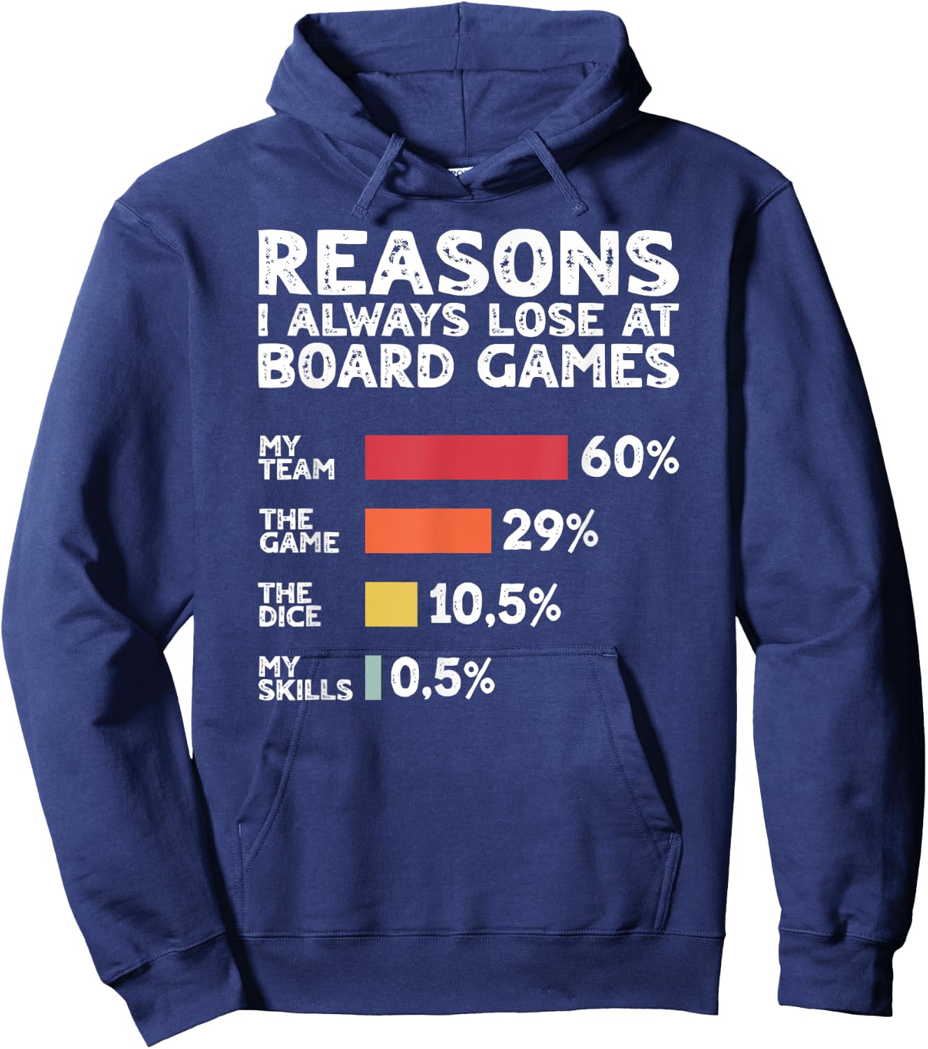 Reasons I Always Lose at Board Games Funny Game Night Hoodie - Hoodie | Navy