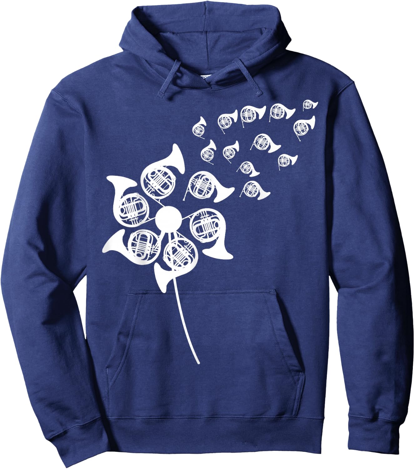 Dandelion French Horn Stuff for Hornist | French Horn Hoodie - Hoodie | Navy