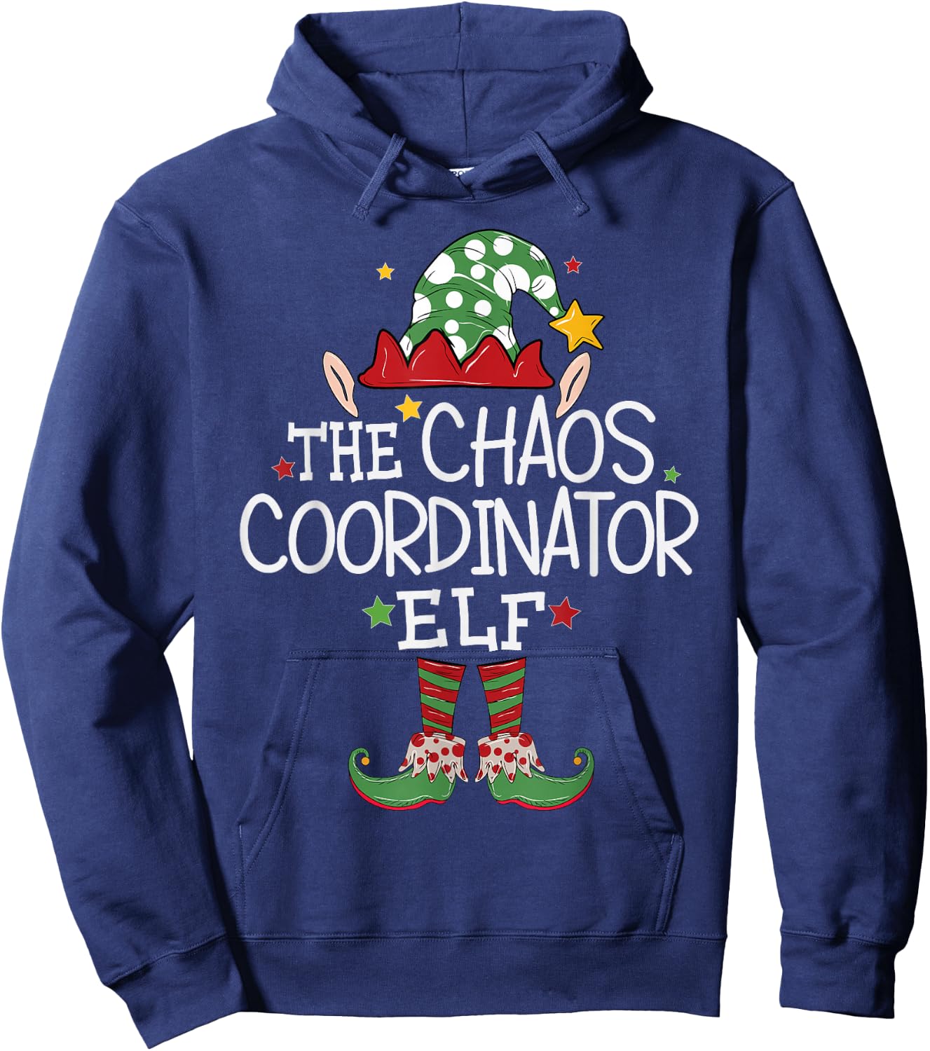I'm The Chaos Coordinator Elf Funny Christmas Matching Elf Hoodie - Hoodie | Navy