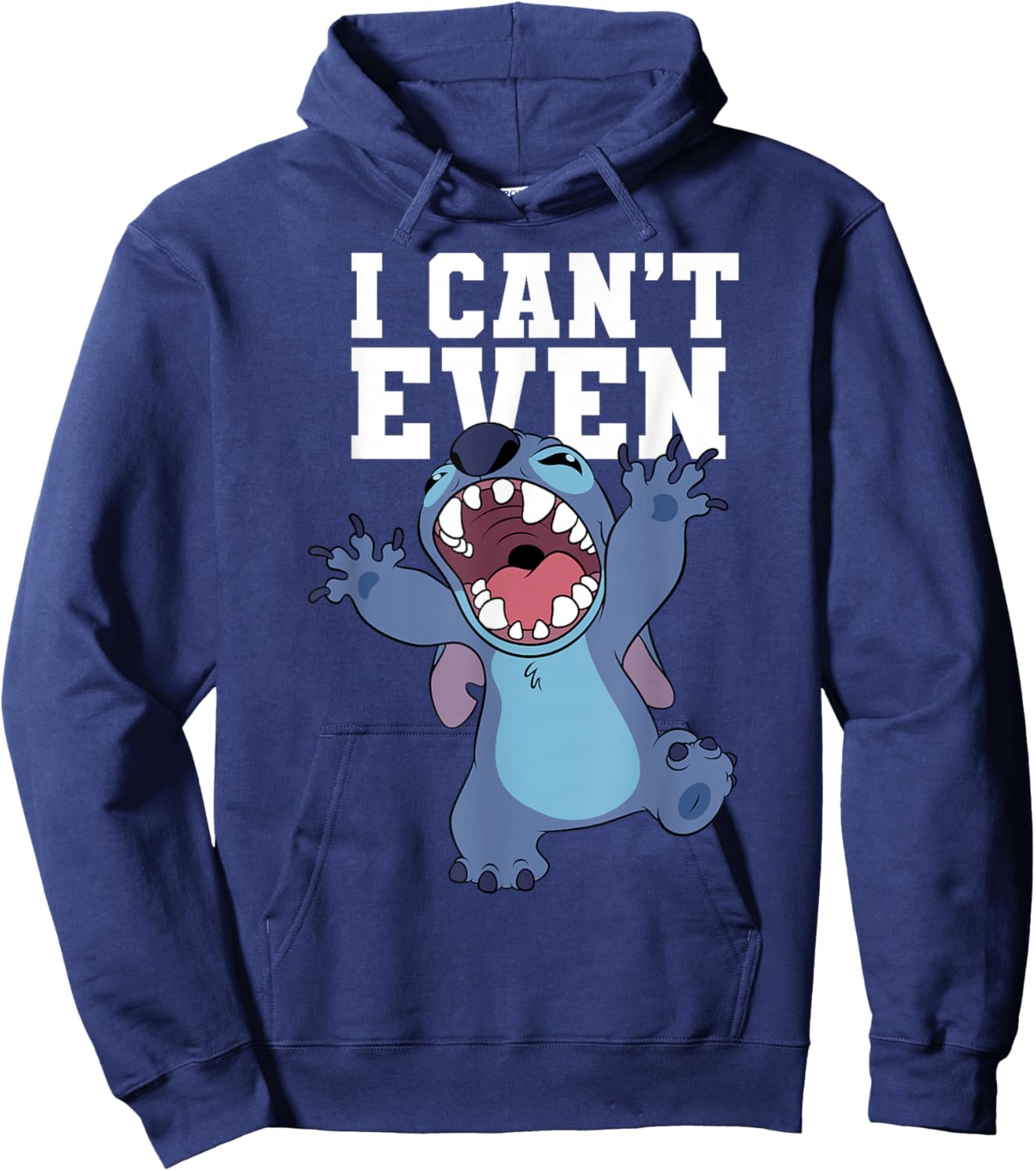 Disney Lilo & Stitch Monster Attack I Can't Even Quote Hoodie - Hoodie | Navy