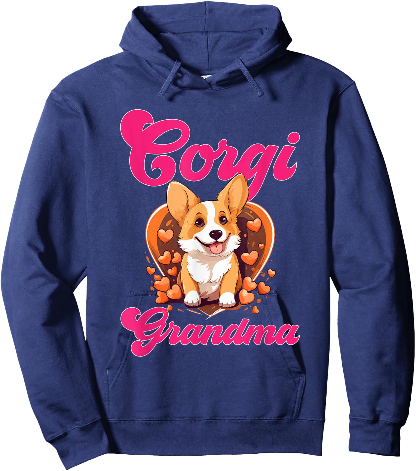Pembroke Welsh Corgi - Corgi Grandma Hoodie - Hoodie | Navy