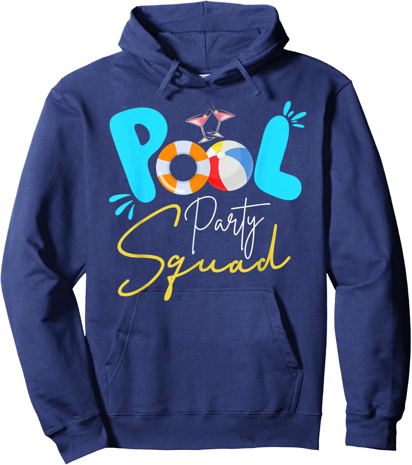 Pool Party Squad Birthday Summer Vacation Matching Family Hoodie - Hoodie | Navy