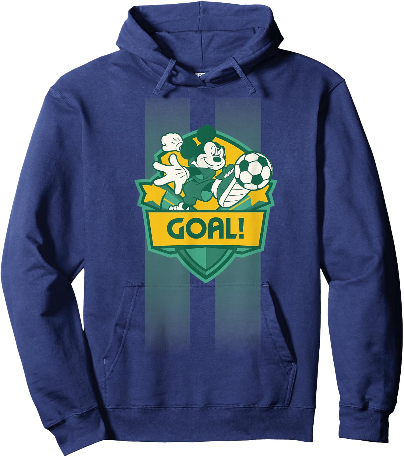 Disney Mickey Mouse Sports Goal Winning Kick Soccer Ball Hoodie - Hoodie | Navy