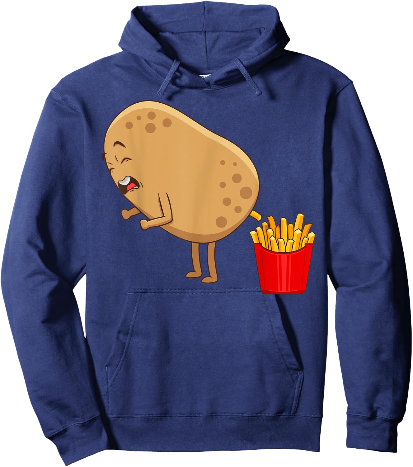 Funny French Fries Designs Women Potato Food Eaters Hoodie - Hoodie | Navy