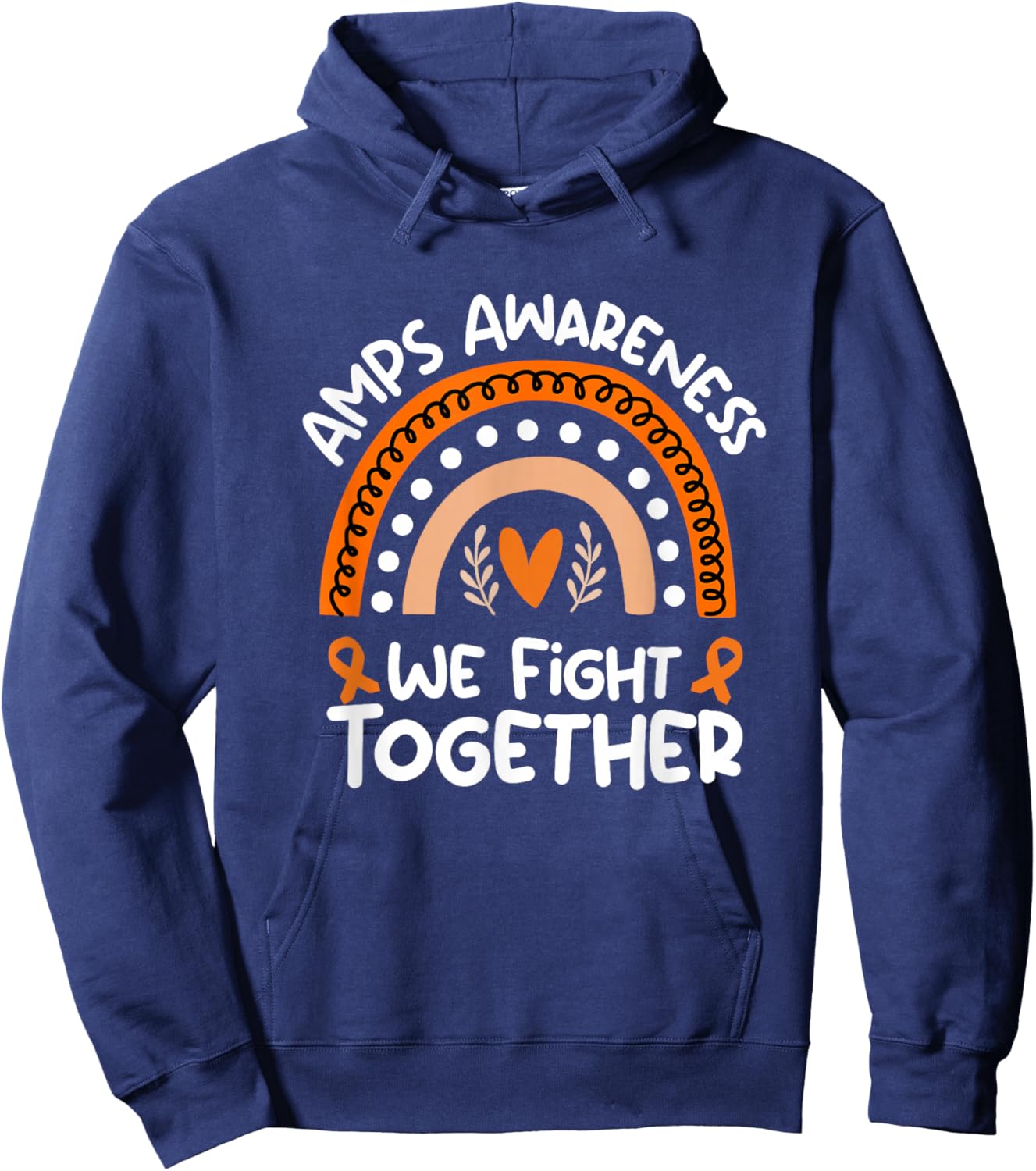 Amplified Musculoskeletal Pain Syndrome Awareness Gear AMPS Hoodie - Hoodie | Navy