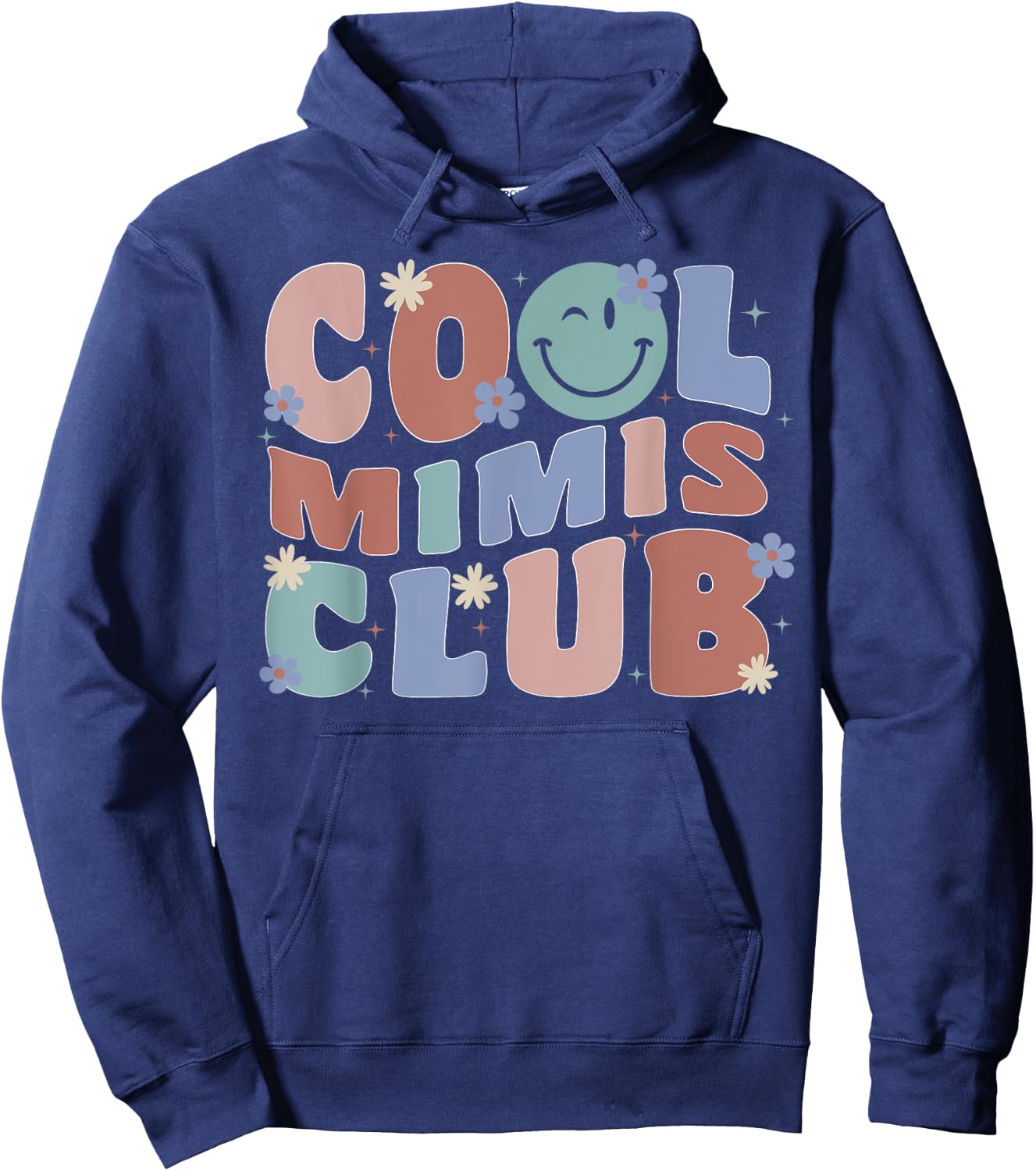 Groovy Retro Cool Mimis Club Mother's Day New Grandma Hoodie - Hoodie | Navy