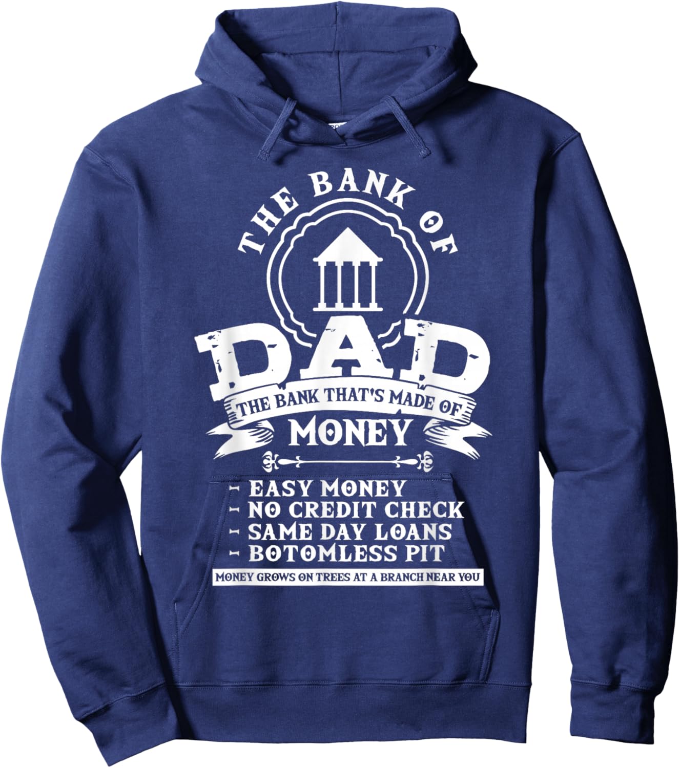 Dad Humor Family Father Money Lover - Funny Bank Of Dad Hoodie - Hoodie | Navy