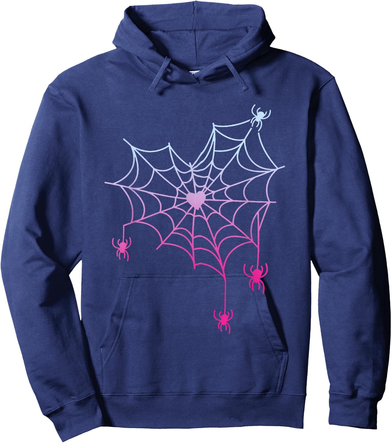 Spider Web Halloween Costume Pastel Goth Heart Cute Hoodie - Hoodie | Navy
