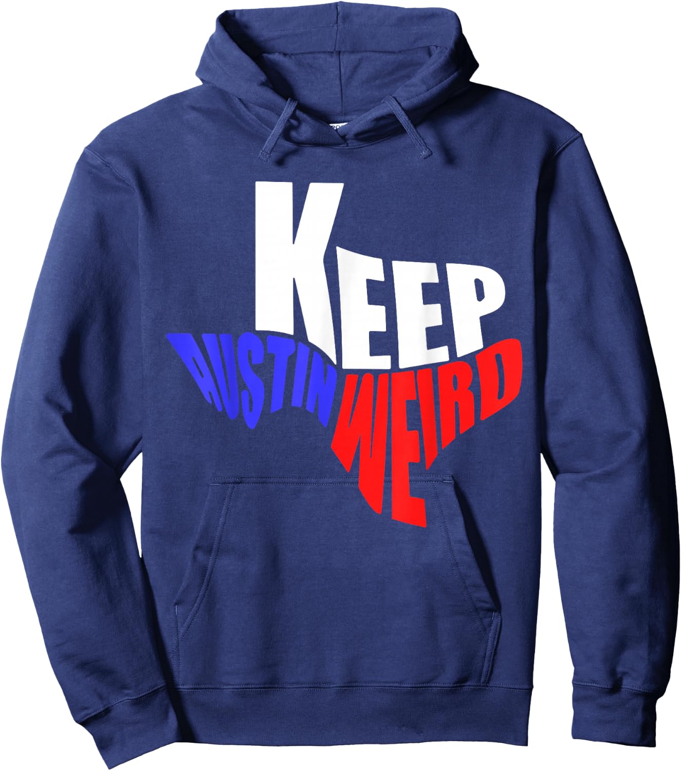 Keep Austin Weird Shirts Vintage Austin, TX Distressed Keep Austin Weird Texas Hoodie - Hoodie | Navy