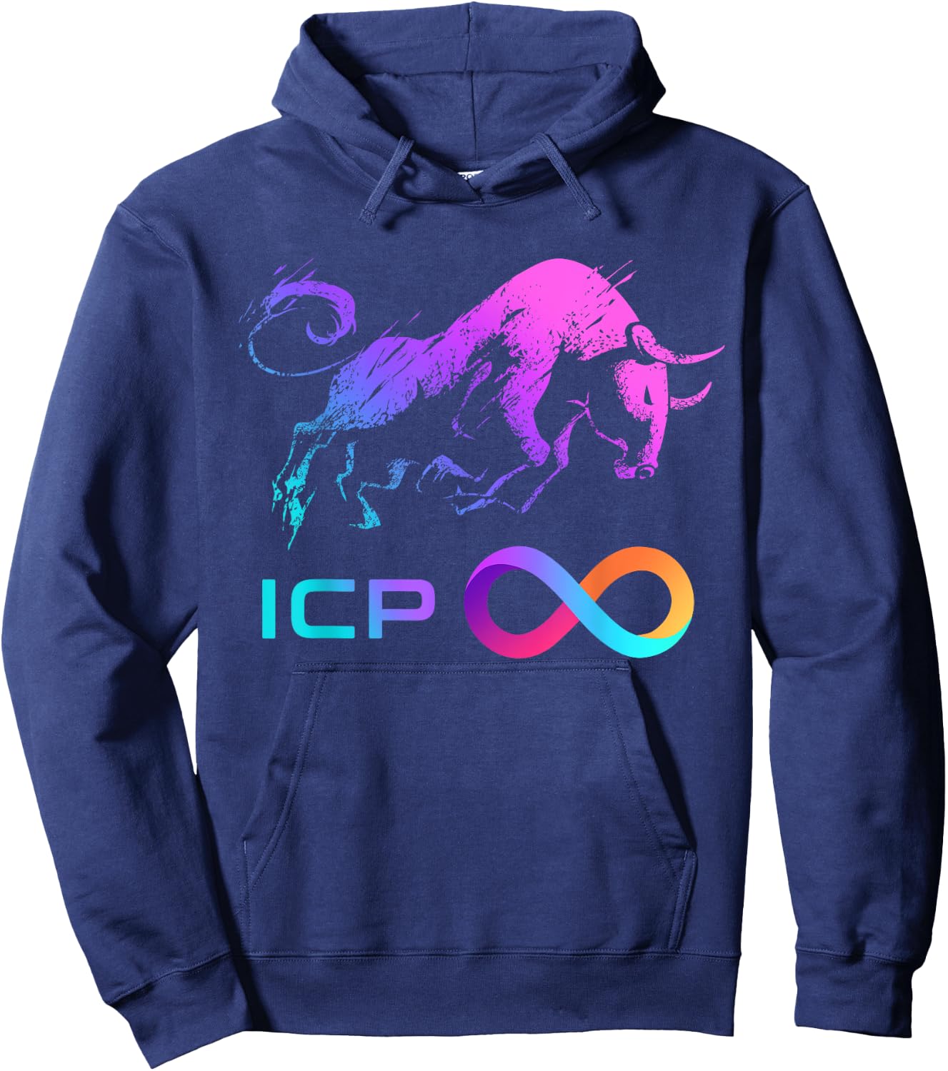 ICP Coin crypto BULLRUN HODL ICP token to be Millionaire Hoodie - Hoodie | Navy
