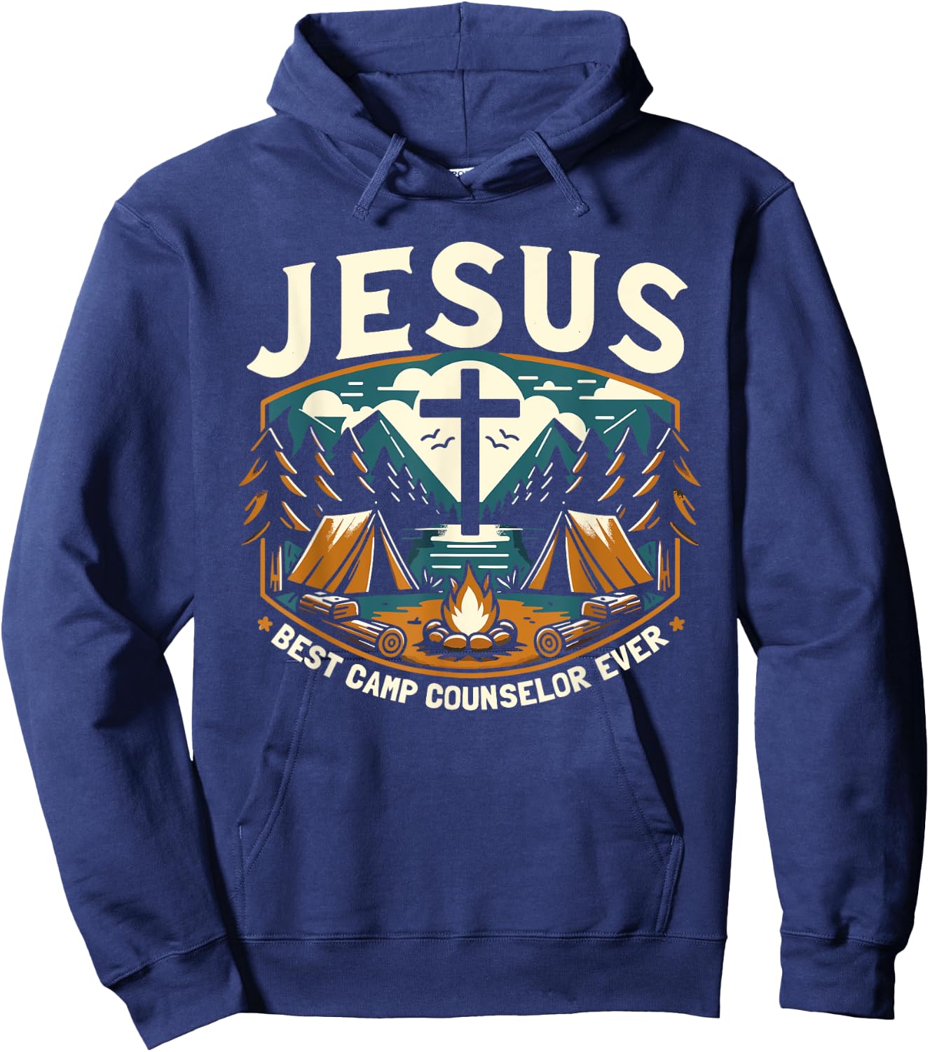 Jesus Best Camp Counselor Ever Church Camp Hoodie - Hoodie | Navy