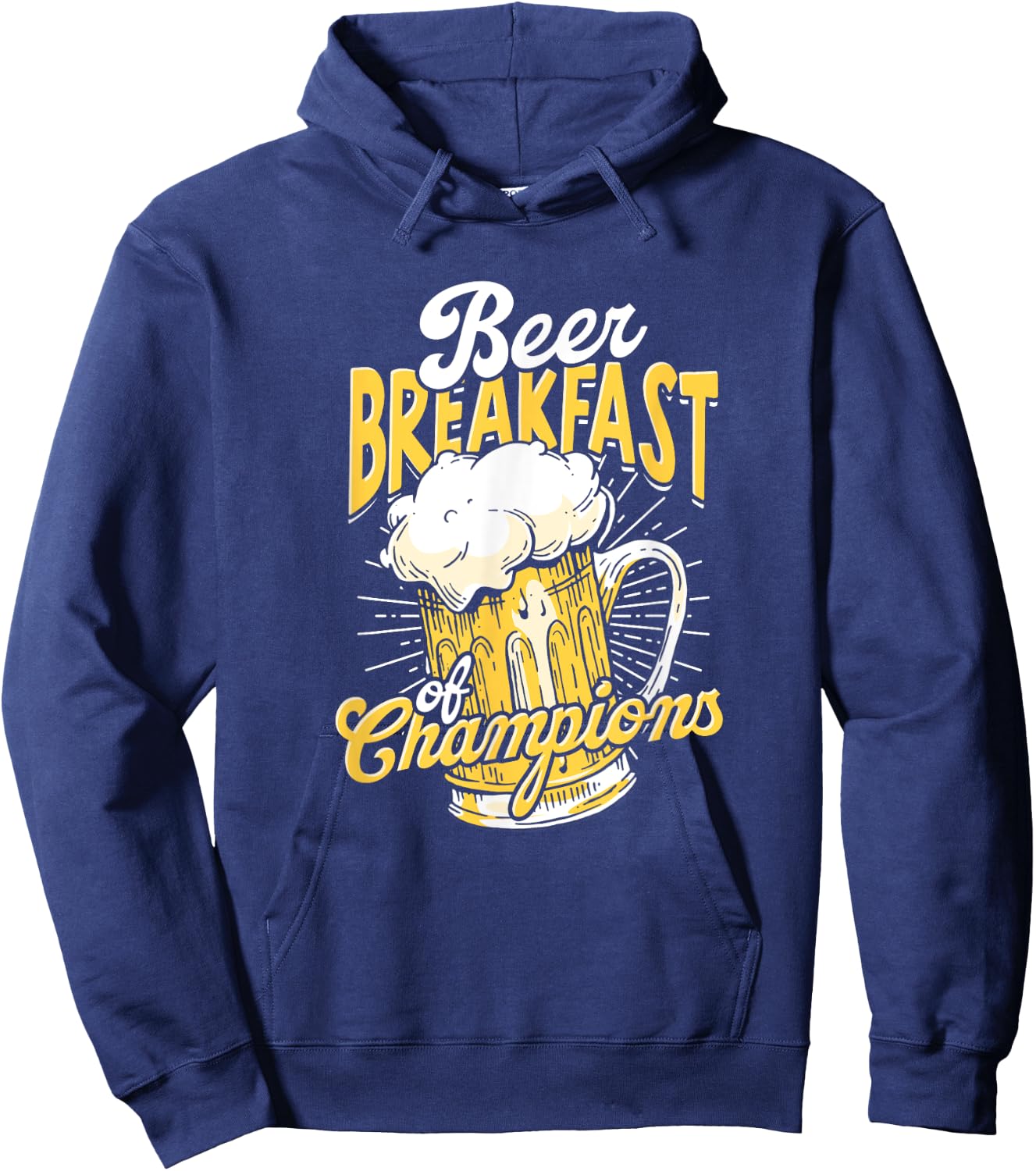 Beer Breakfast of champions - Breakfast Morning Beer Drinker Hoodie - Hoodie | Navy