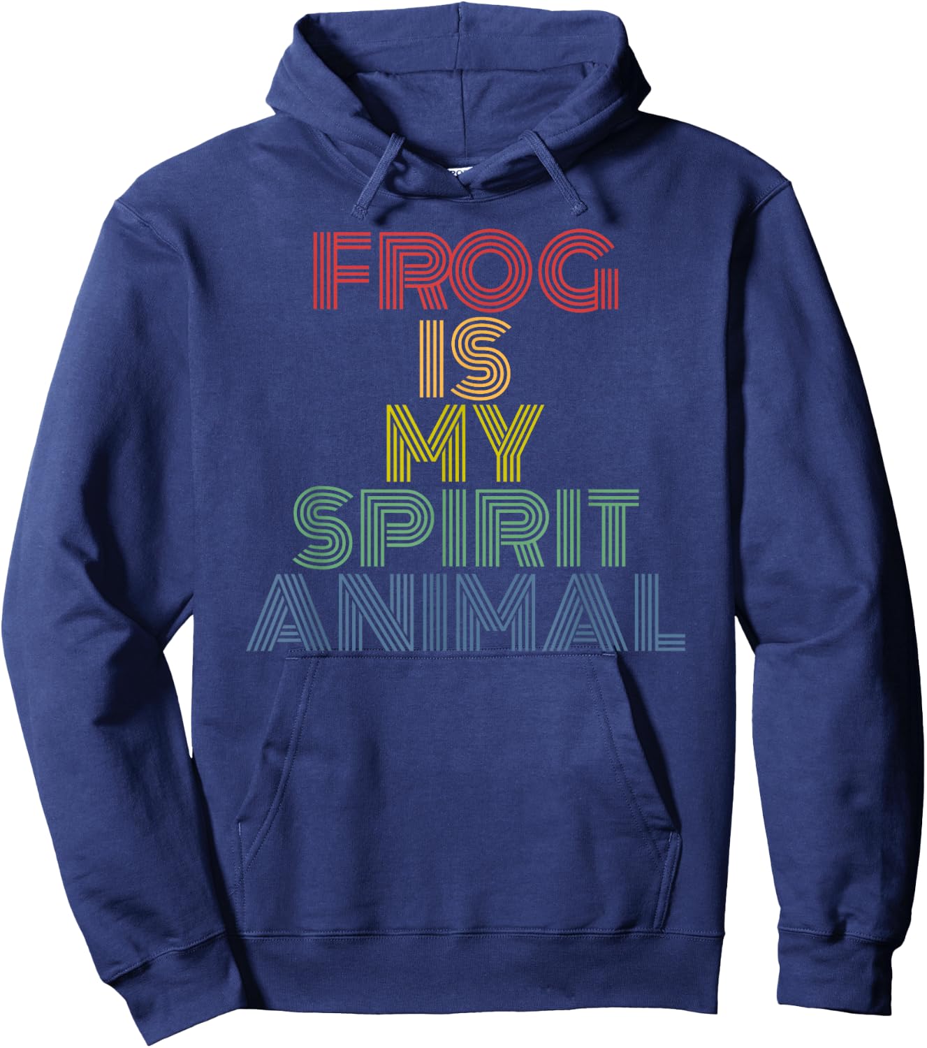 Frog Is My Spirit Animal retro 70s vintage Hoodie - Hoodie | Navy