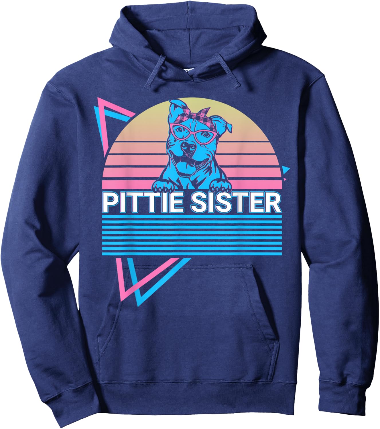 Pitbull Pit Bull Sister Retro Pittie Sister Hoodie - Hoodie | Navy