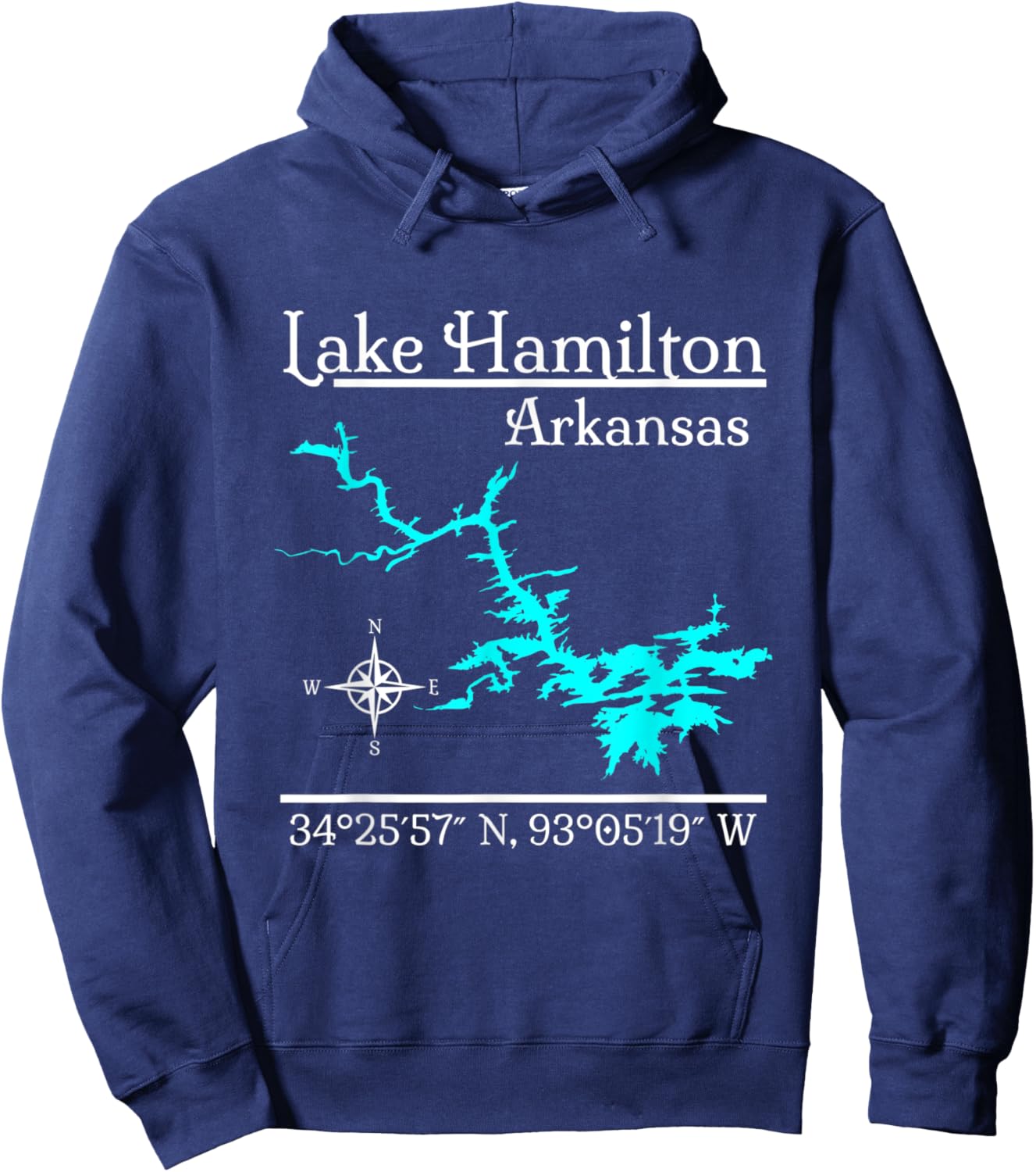 Lake Hamilton - Arkansas Hoodie - Hoodie | Navy