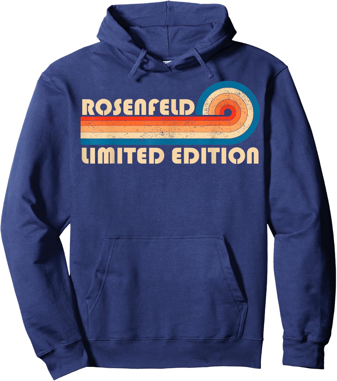 ROSENFELD Surname Retro Vintage 80s 90s Birthday Reunion Hoodie - Hoodie | Navy