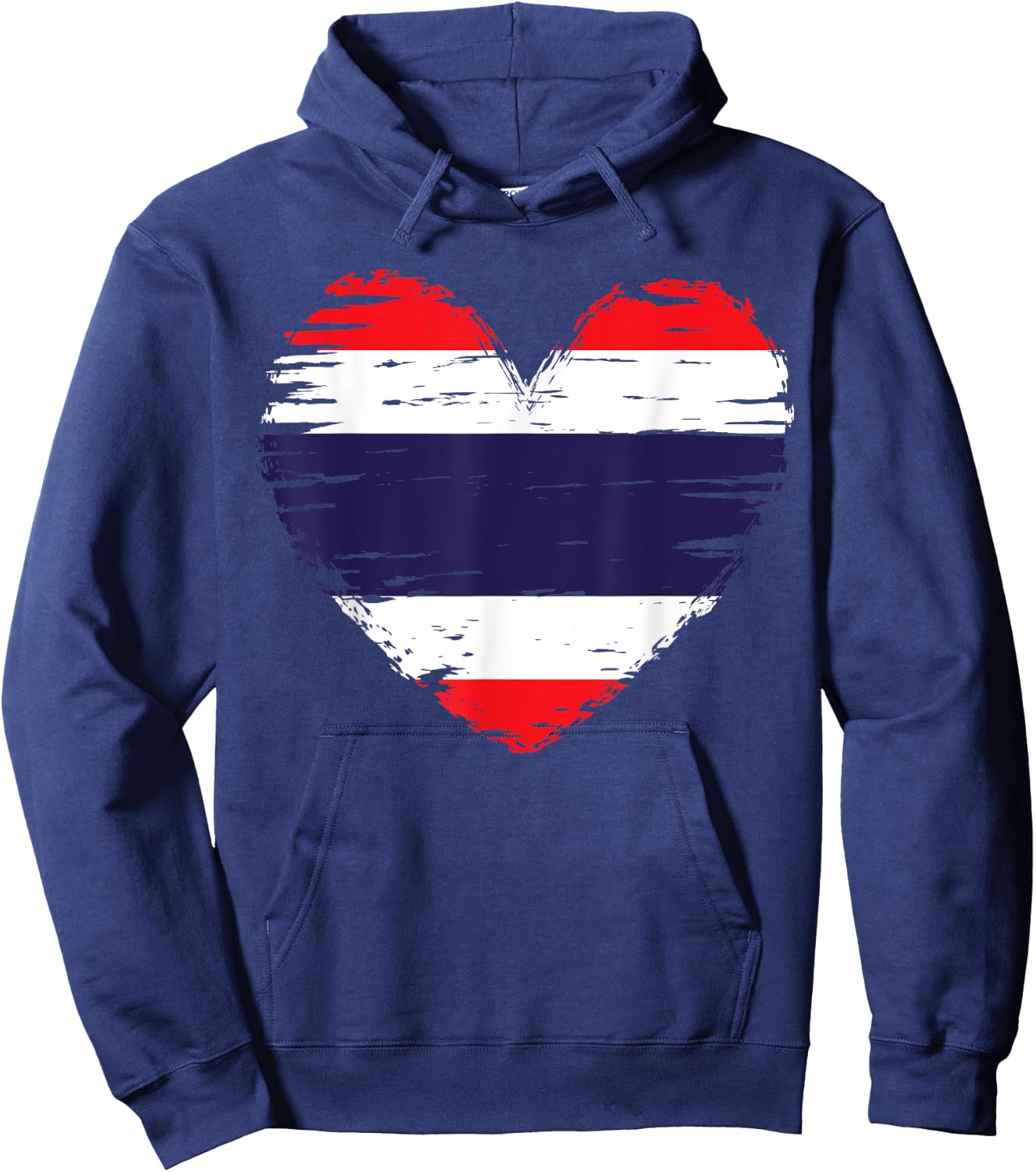 Thailand Heart Outfit - Thailand Heart Flag I love Thailand Hoodie - Hoodie | Navy