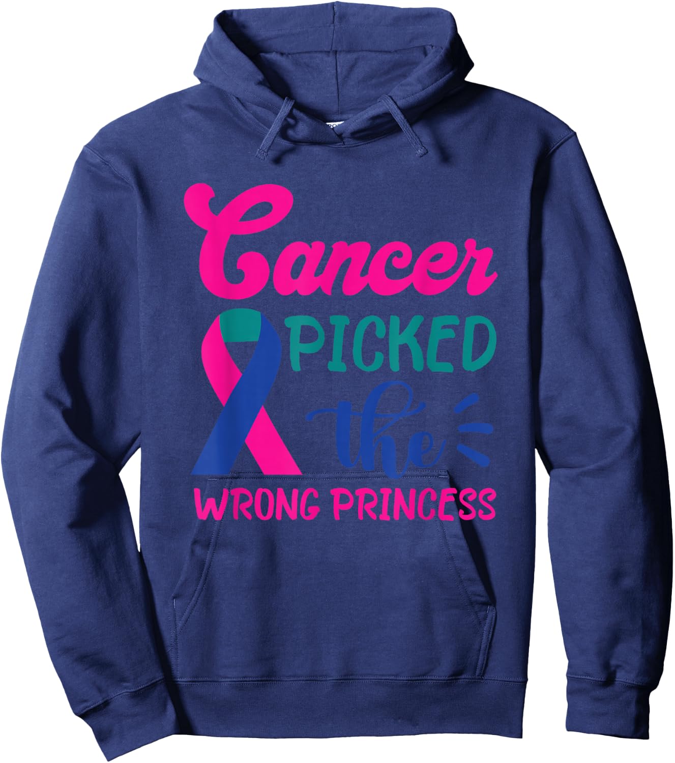 Thyroid Cancer Cancer Pick The Wrong Princess Thyroidectomy Hoodie - Hoodie | Navy