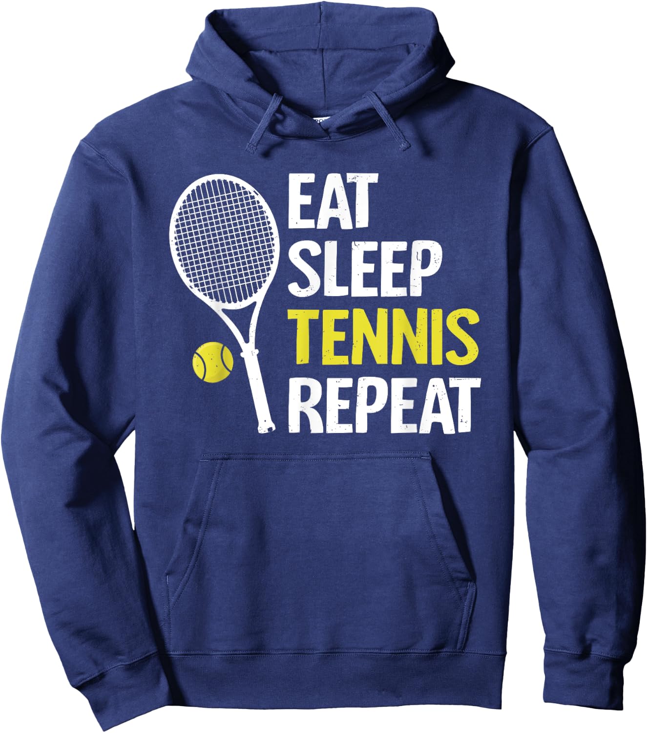 Eat Sleep Tennis Repeat Funny Tennis Player Men Boys Hoodie - Hoodie | Navy