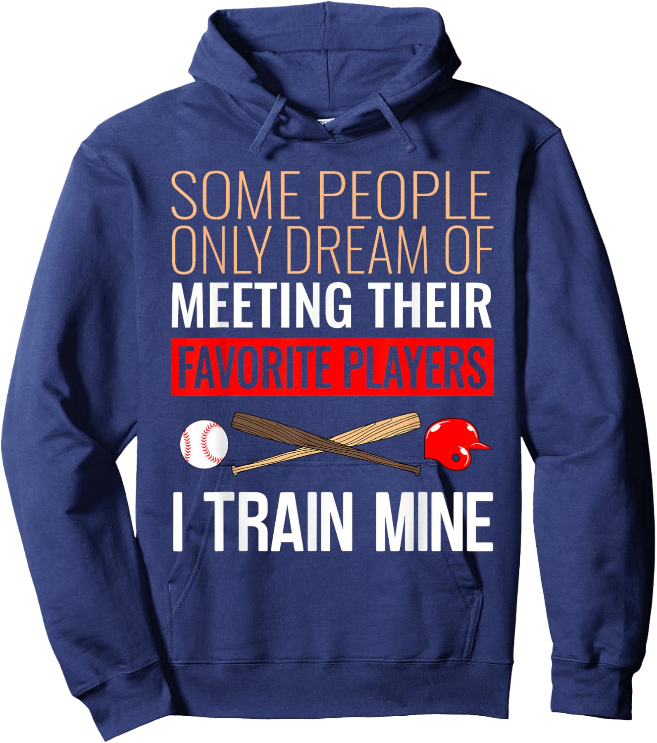 Funny Baseball Coach Trainer Bat And Ball Sports Lover Quote Hoodie - Hoodie | Navy